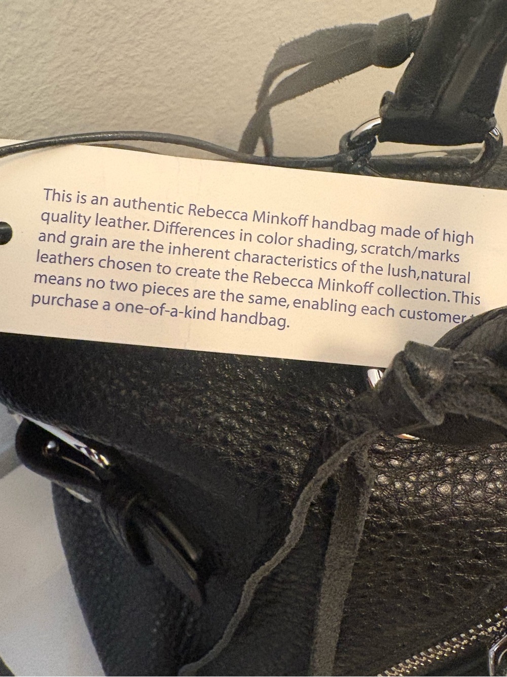 Rebecca Minkoff Moto Satchel Tote Black Pebbled Leather NWT MSRP $335 - Picture 5 of 15
